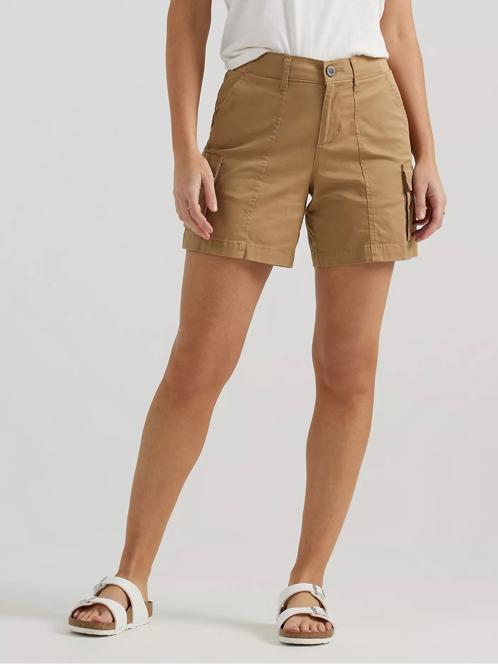 🤎 Lee Ultra Lux Flex-to-Go Cargo Shorts Settler Tan Size 6 Medium